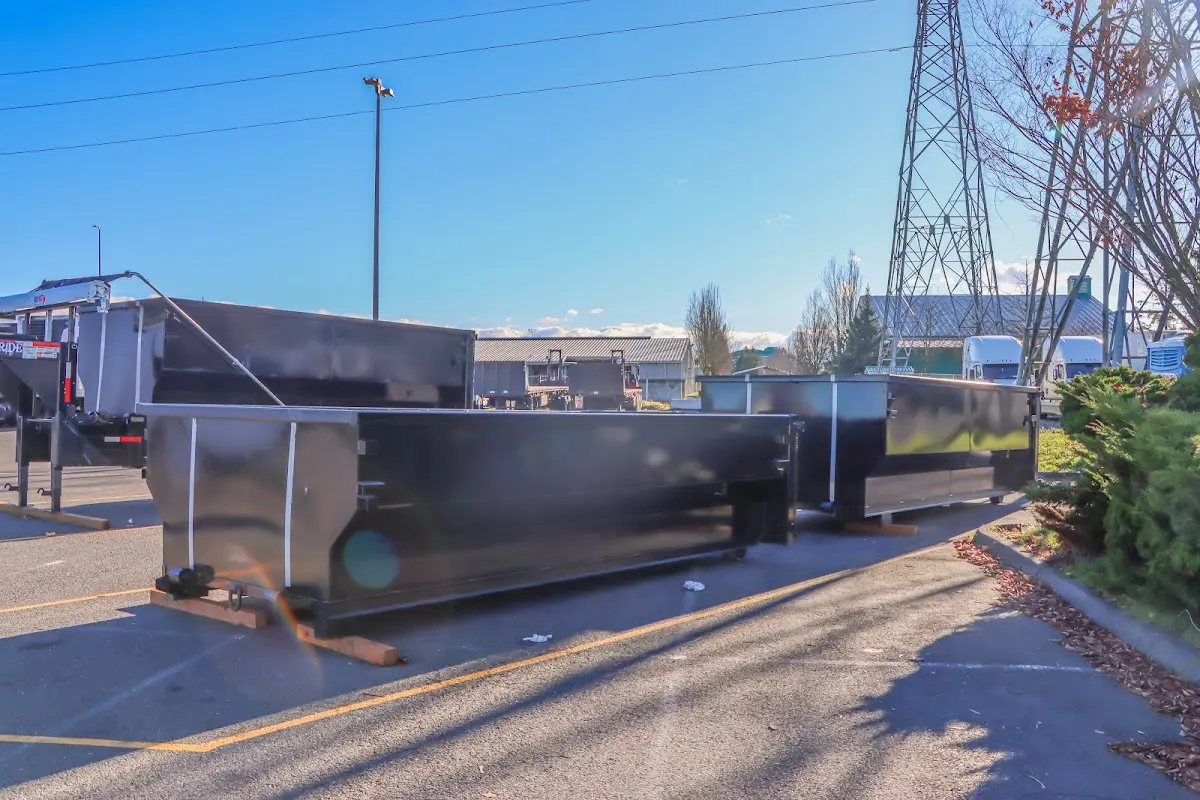 Roll-off dumpster ready for waste disposal at job site for Residential Dumpster Rental in Glendale